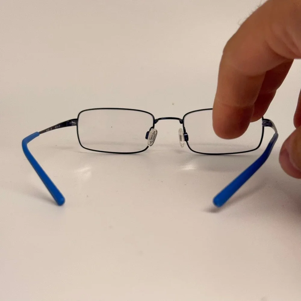 Nike 4631 426 Navy Blue Rectangular Flexon Eyeglasses Frames 49-18-135